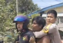 Aksi Heroik! Bhabinkamtibmas Ujungbatu Gagalkan Pelarian Pengguna Sabu di Tengah Keributan Warga