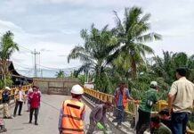 Perbaikan Jembatan Sungai Rokan di Rohul Sudah Capai 86 Persen